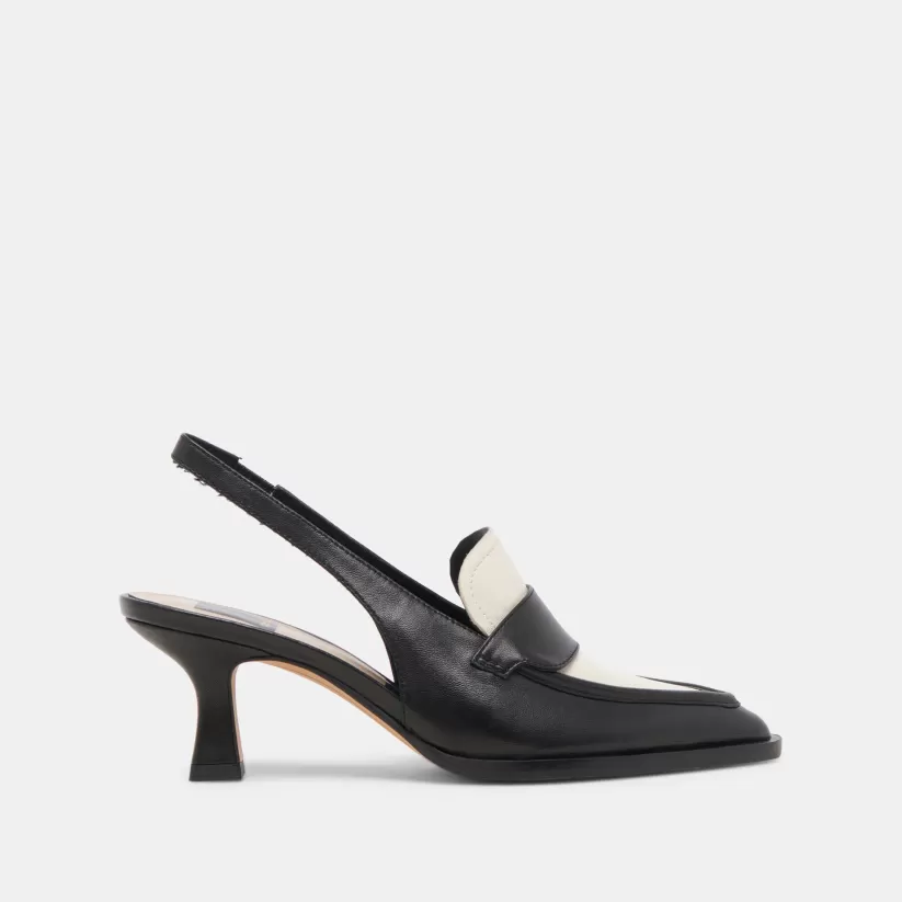 Heels | Dolce Vita ADELE HEELS BLACK WHITE LEATHER BLACKWHITELEATHER