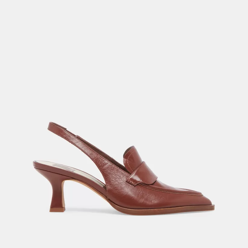 Heels | Dolce Vita ADELE HEELS BROWN CRINKLE PATENT LEATHER BROWNCRINKLEPATENTLEATHER