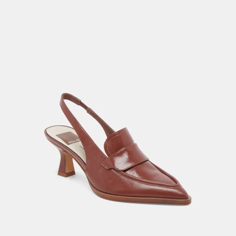 Heels | Dolce Vita ADELE HEELS BROWN CRINKLE PATENT LEATHER BROWNCRINKLEPATENTLEATHER
