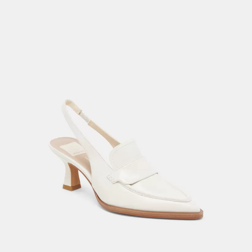 Heels | Dolce Vita ADELE HEELS WHITE CRINKLE PATENT LEATHER WHITECRINKLEPATENTLEATHER