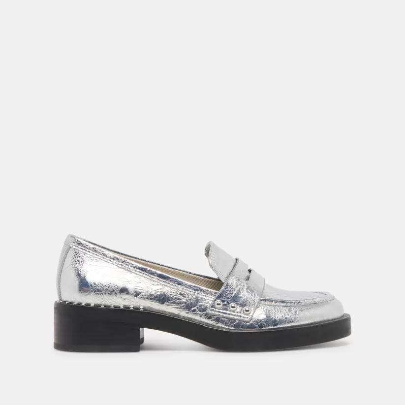 Flats & Loafers | Dolce Vita ALIANE LOAFERS SILVER DISTRESSED LEATHER SILVERDISTRESSEDLEATHER