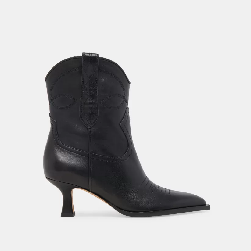 Western Inspired | Dolce Vita ANGEL BOOTIES BLACK LEATHER BLACKLEATHER