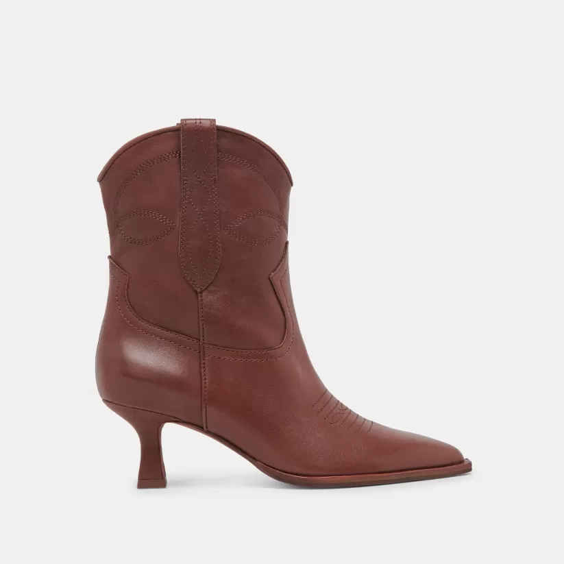 Western Inspired | Dolce Vita ANGEL BOOTIES CHOCOLATE LEATHER CHOCOLATELEATHER