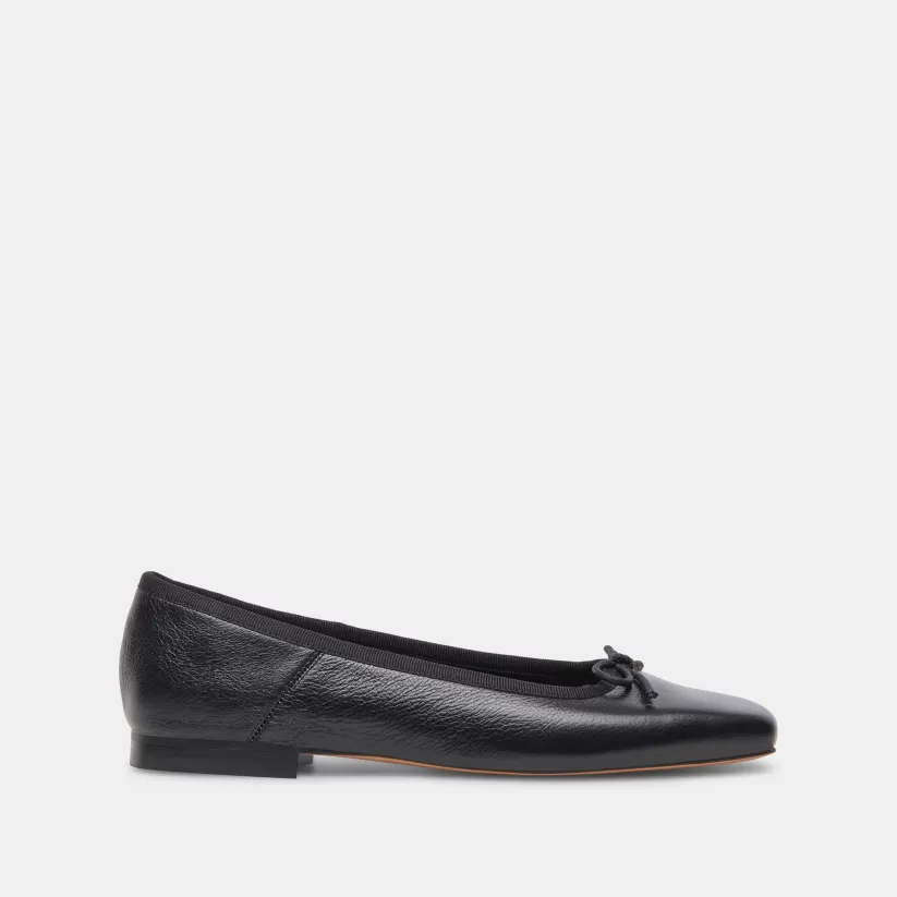 Ballet Flats | Extended Sizing | Dolce Vita ANISA BALLET FLATS BLACK LEATHER BLACKLEATHER
