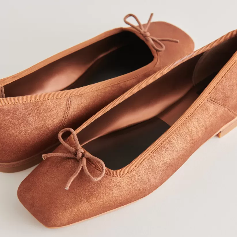 Make It Metallic | Ballet Flats | Dolce Vita ANISA BALLET FLATS COPPER METALLIC SUEDE COPPERMETALLICSUEDE
