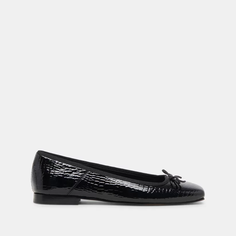 Ballet Flats | Flats & Loafers | Dolce Vita ANISA BALLET FLATS NOIR EMBOSSED LEATHER NOIREMBOSSEDLEATHER