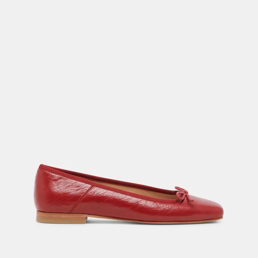 Ballet Flats | Flats & Loafers | Dolce Vita ANISA BALLET FLATS RED CRINKLE PATENT REDCRINKLEPATENT