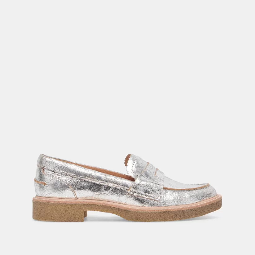 Flats & Loafers | Dolce Vita ARABEL LOAFERS SILVER DISTRESSED LEATHER SILVERDISTRESSEDLEATHER
