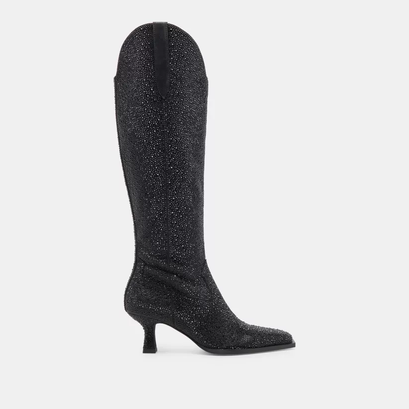 Make It Metallic | Western Inspired | Dolce Vita ARIANA CRYSTAL BOOTS BLACK METALLIC CRYSTAL BLACKMETALLICCRYSTAL