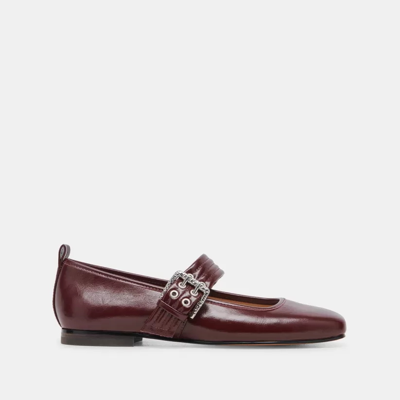 Mary Janes | Ballet Flats | Dolce Vita ARORA BALLET FLATS BURGUNDY CRINKLE PATENT BURGUNDYCRINKLEPATENT