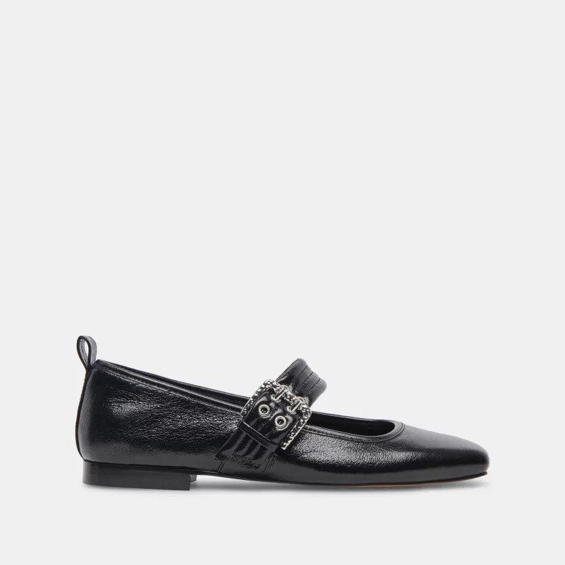 Mary Janes | Ballet Flats | Dolce Vita ARORA BALLET FLATS MIDNIGHT CRINKLE PATENT MIDNIGHTCRINKLEPATENT