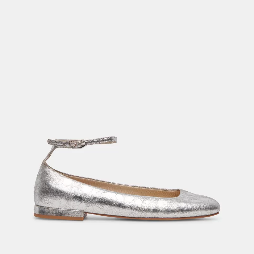 Ballet Flats | Flats & Loafers | Dolce Vita ASHYA BALLET FLATS SILVER DISTRESSED LEATHER SILVERDISTRESSEDLEATHER