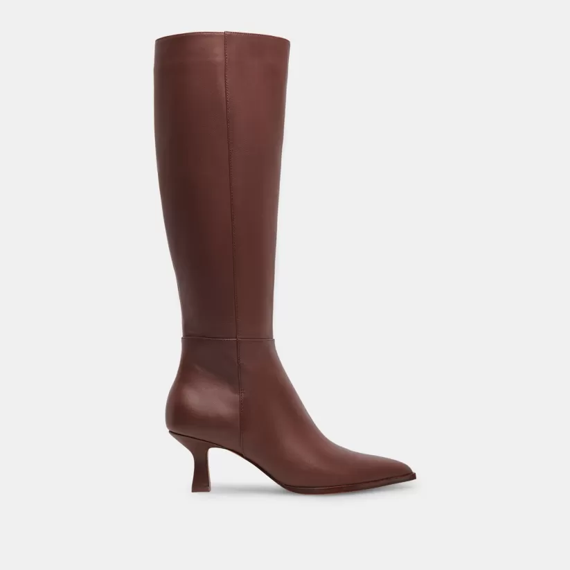 Tall Boots | Extra Wide Calf | Dolce Vita AUGGIE EXTRA WIDE CALF BOOTS CHOCOLATE LEATHER CHOCOLATELEATHER