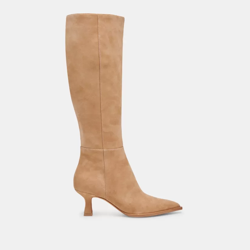 Tall Boots | Wide Calf | Dolce Vita AUGGIE WIDE CALF BOOTS CAMEL SUEDE CAMELSUEDE