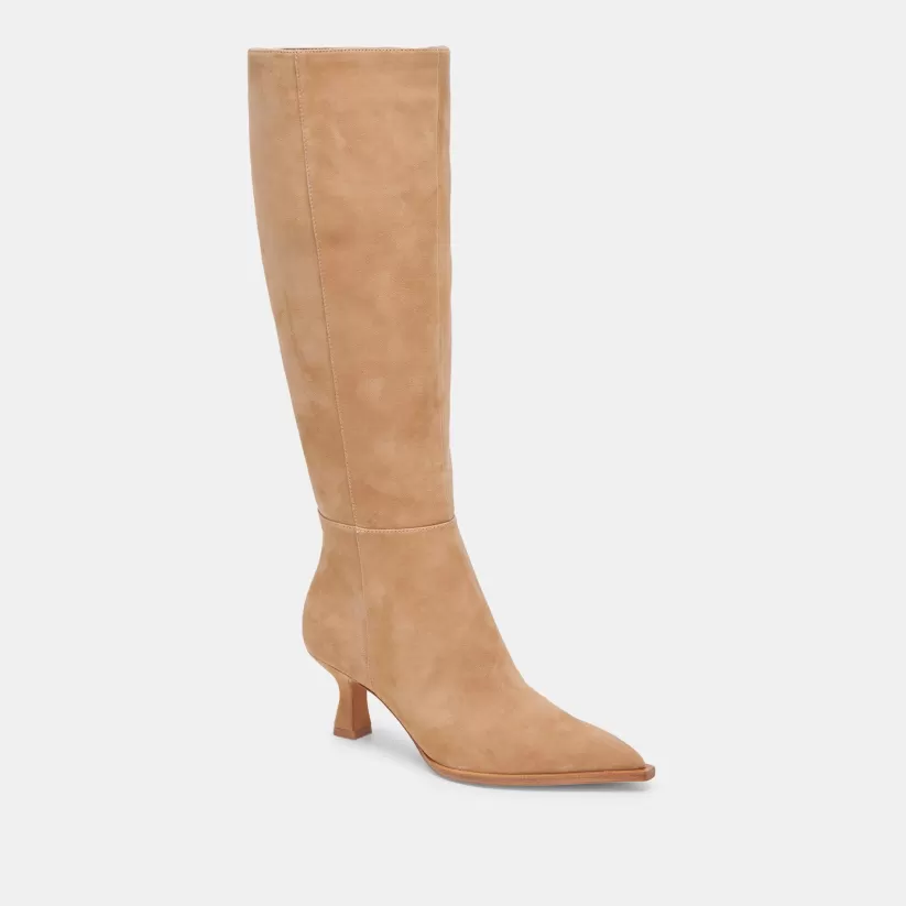 Tall Boots | Wide Calf | Dolce Vita AUGGIE WIDE CALF BOOTS CAMEL SUEDE CAMELSUEDE