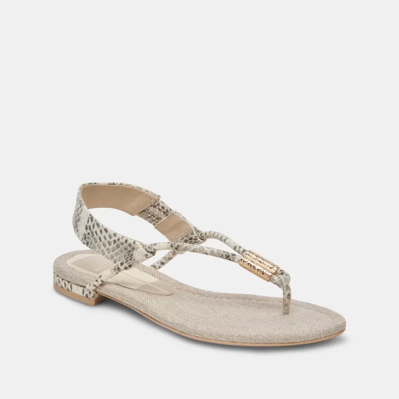 Sandals | Dolce Vita BACEY SANDALS GREY WHITE EMBOSSED STELLA GREYWHITEEMBOSSEDSTELLA