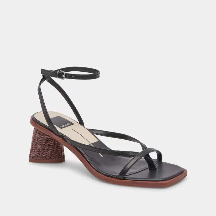 Wide Widths | Sandals | Dolce Vita BANITA WIDE SANDALS BLACK LEATHER BLACKLEATHER