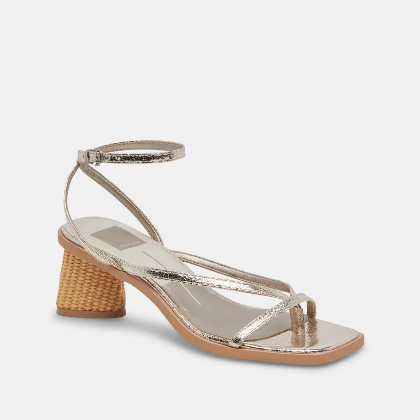 Wide Widths | Sandals | Dolce Vita BANITA WIDE SANDALS LIGHT GOLD CRACKLED STELLA LIGHTGOLDCRACKLEDSTELLA