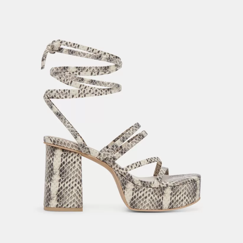 Heels | Dolce Vita BARBS HEELS GREY WHITE EMBOSSED STELLA GREYWHITEEMBOSSEDSTELLA