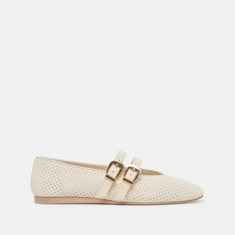 Ballet Flats | Flats & Loafers | Dolce Vita BAYLEE BALLET FLATS BONE PERFORATED SUEDE BONEPERFORATEDSUEDE