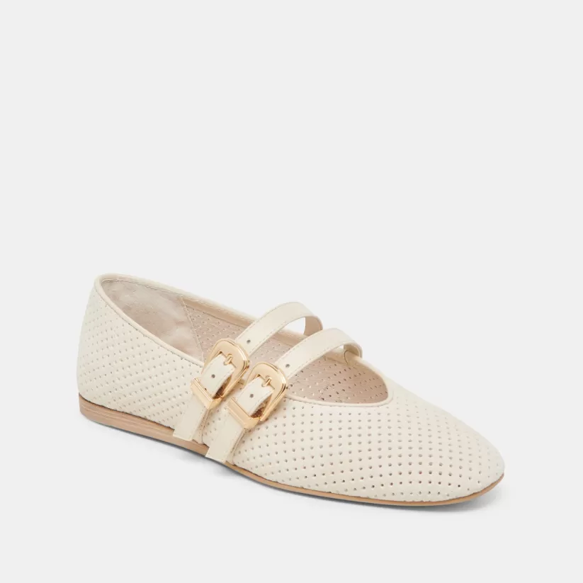 Ballet Flats | Flats & Loafers | Dolce Vita BAYLEE BALLET FLATS BONE PERFORATED SUEDE BONEPERFORATEDSUEDE