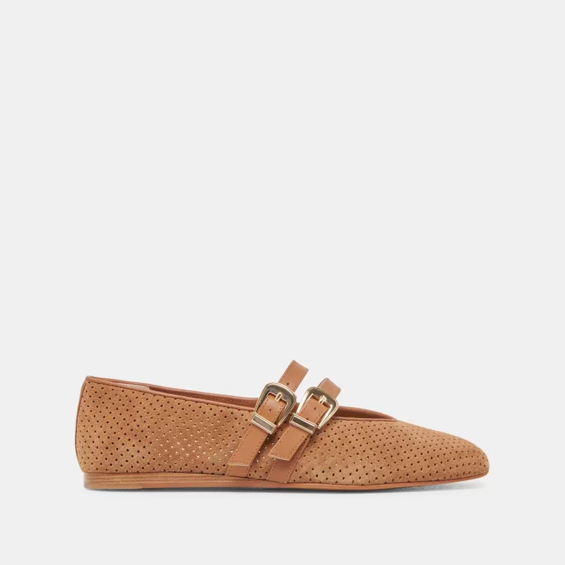 Ballet Flats | Flats & Loafers | Dolce Vita BAYLEE BALLET FLATS PECAN PERFORATED SUEDE PECANPERFORATEDSUEDE