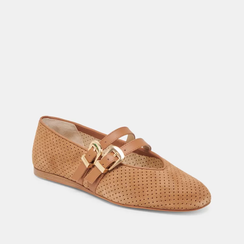 Ballet Flats | Flats & Loafers | Dolce Vita BAYLEE BALLET FLATS PECAN PERFORATED SUEDE PECANPERFORATEDSUEDE