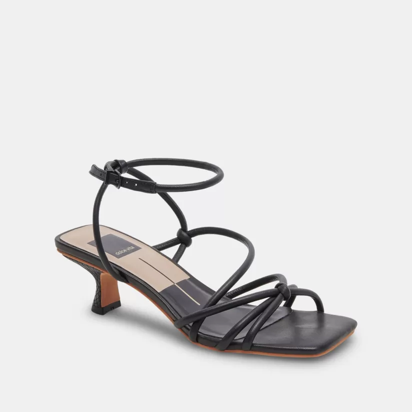 Sandals | Heels | Dolce Vita BEV HEELS BLACK LEATHER BLACKLEATHER