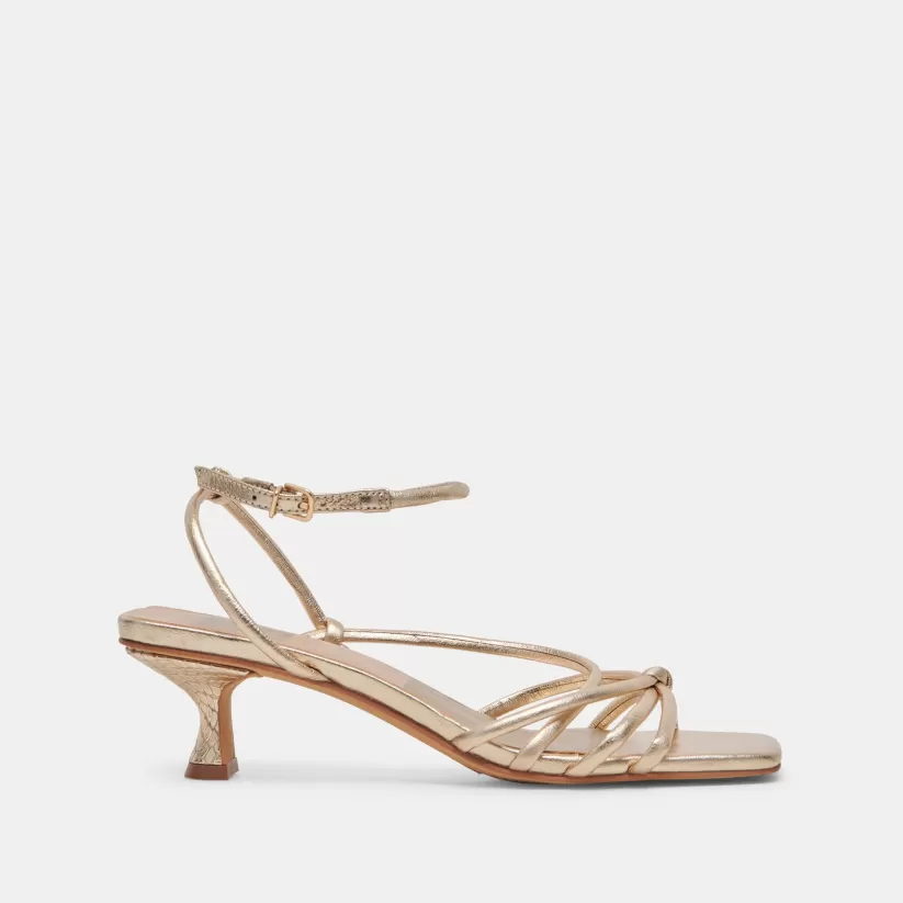 Wide Widths | Sandals | Dolce Vita BEV WIDE HEELS GOLD METALLIC LEATHER GOLDMETALLICLEATHER
