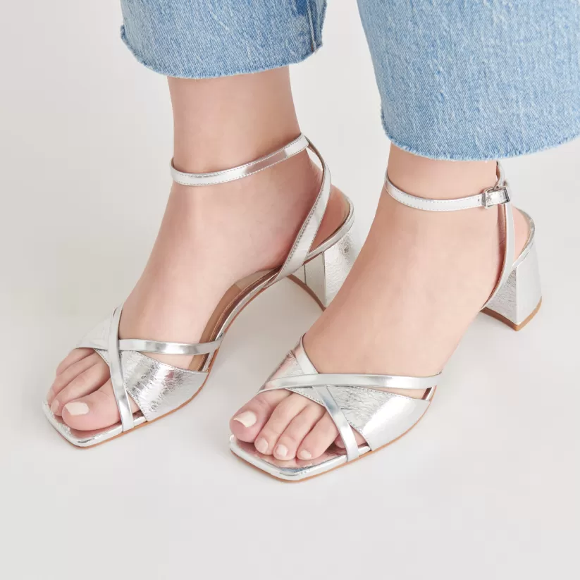 Heels | Dolce Vita BLAKLY HEELS SILVER DISTRESSED LEATHER SILVERDISTRESSEDLEATHER