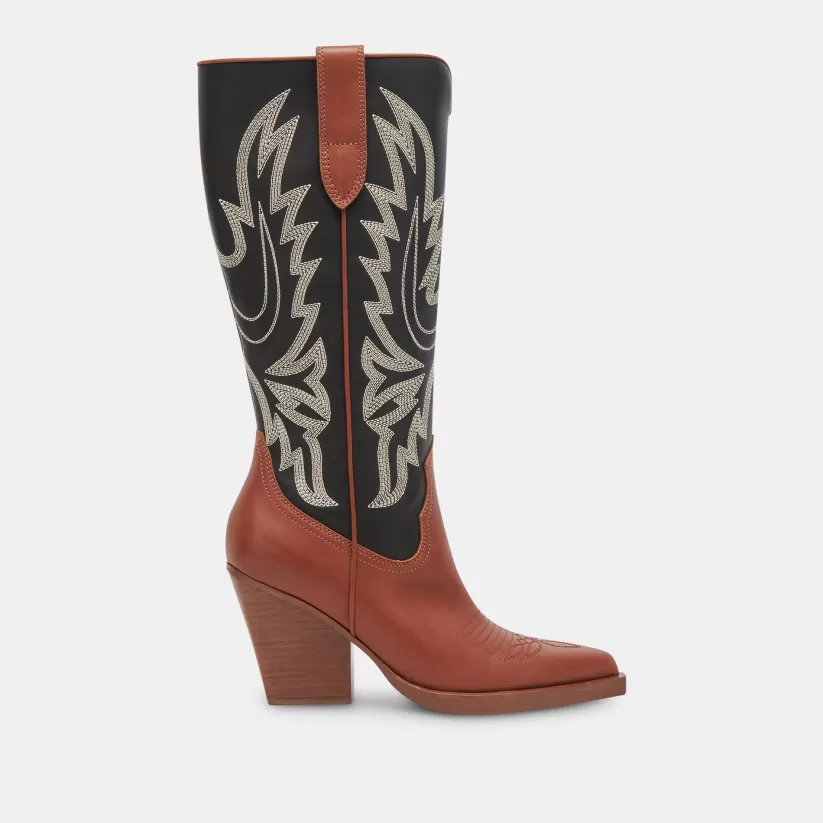 Western Inspired | Tall Boots | Dolce Vita BLANCH BOOTS BROWN BLACK LEATHER BROWNBLACKLEATHER