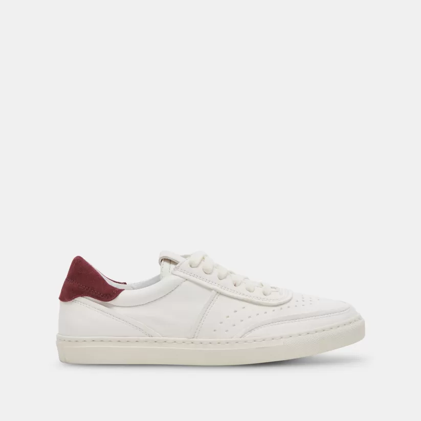 Sneakers | Dolce Vita BODEN SNEAKERS WHITE MAROON LEATHER WHITEMAROONLEATHER