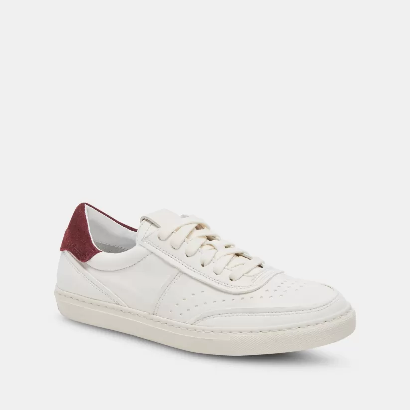 Sneakers | Dolce Vita BODEN SNEAKERS WHITE MAROON LEATHER WHITEMAROONLEATHER