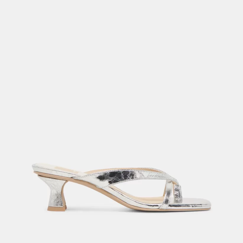 Make It Metallic | Sandals | Dolce Vita BREVEL HEELS SILVER DISTRESSED LEATHER SILVERDISTRESSEDLEATHER