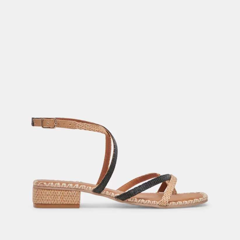Sandals | Dolce Vita BRINN SANDALS BLACK NATURAL RAFFIA BLACKNATURALRAFFIA