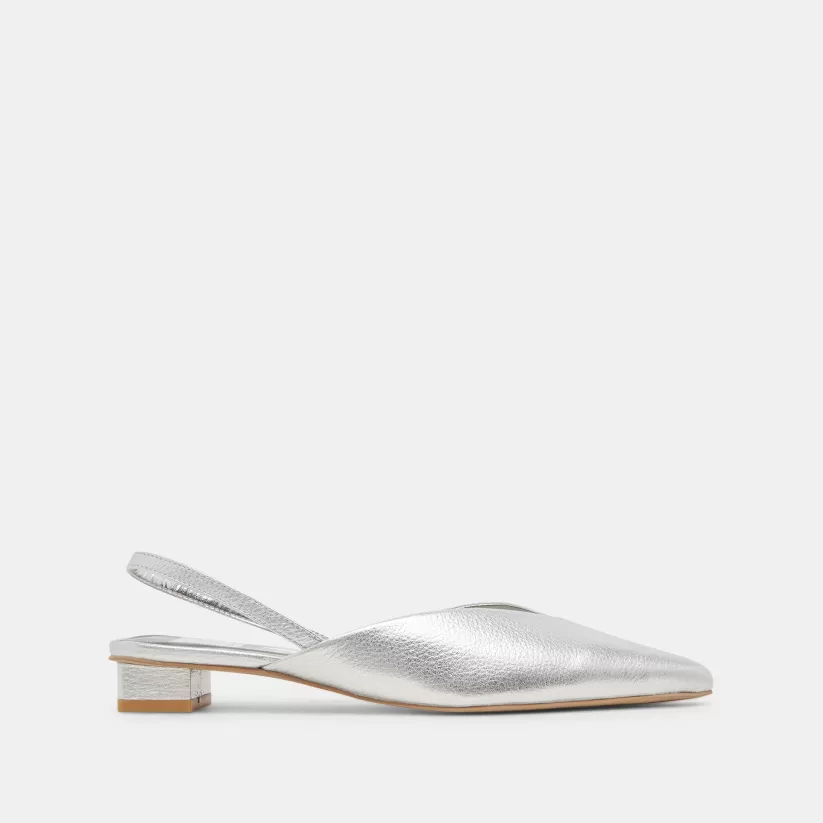 Mules & Clogs | Flats & Loafers | Dolce Vita BYANCA FLATS SILVER DISTRESSED LEATHER SILVERDISTRESSEDLEATHER