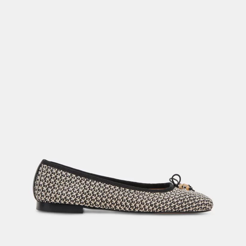 Ballet Flats | Flats & Loafers | Dolce Vita CACY BALLET FLATS WHITE BLACK RAFFIA WHITEBLACKRAFFIA