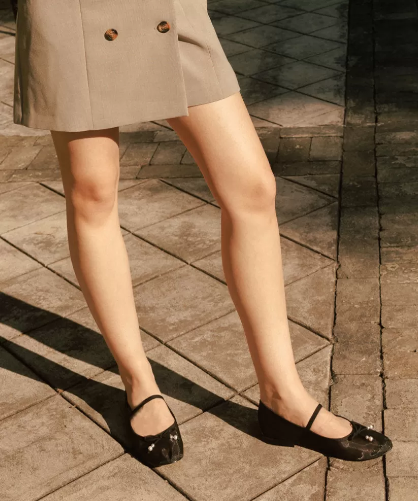 Mary Janes | Ballet Flats | Dolce Vita CADEL BALLET FLATS BLACK PEARLS BLACKPEARLS