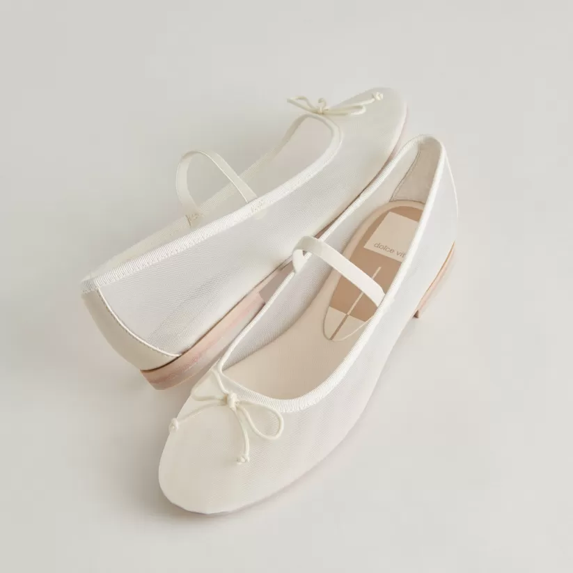 Mary Janes | Ballet Flats | Dolce Vita CADEL BALLET FLATS IVORY MESH IVORYMESH