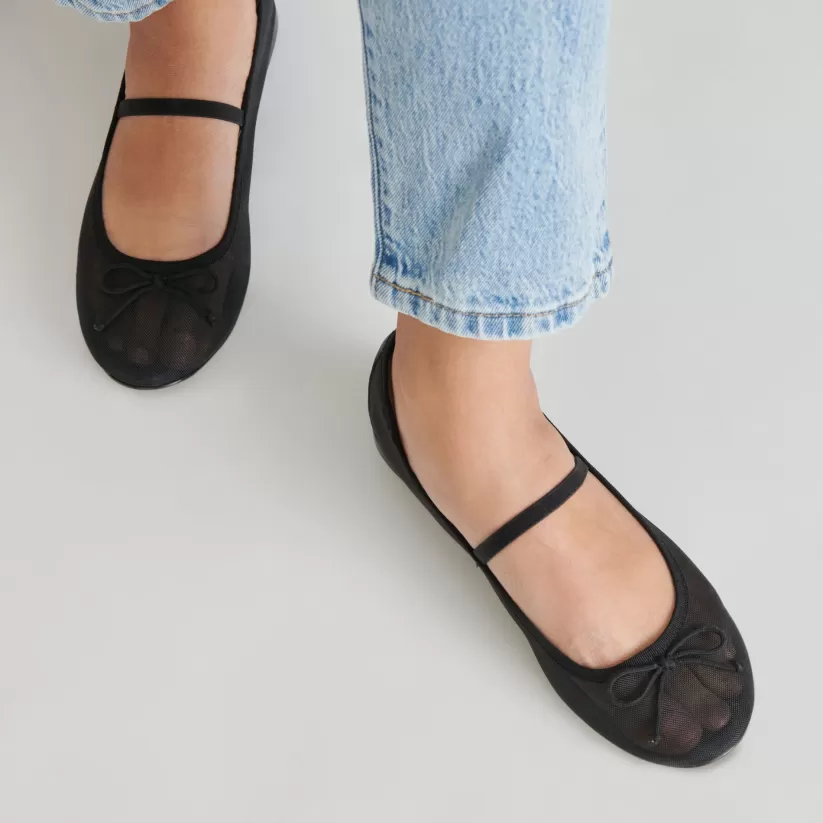 Mary Janes | Ballet Flats | Dolce Vita CADEL BALLET FLATS ONYX MESH ONYXMESH