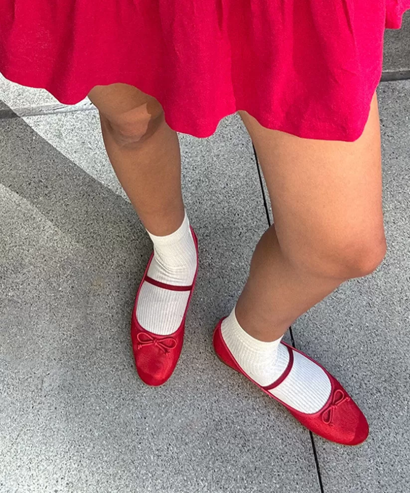 Mary Janes | Ballet Flats | Dolce Vita CADEL BALLET FLATS RED MESH REDMESH