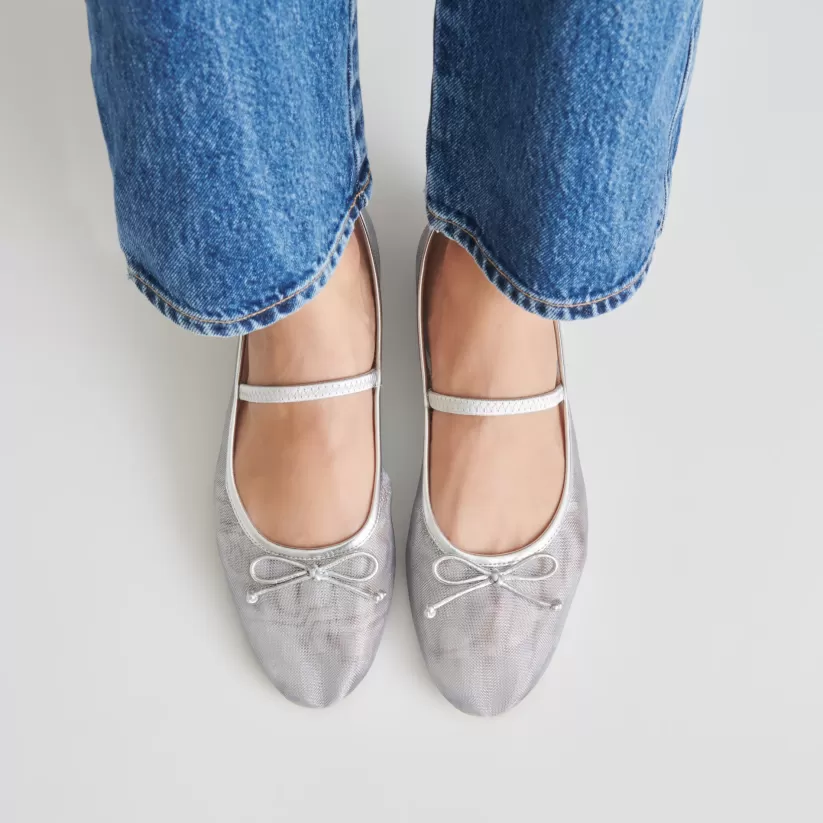 Mary Janes | Ballet Flats | Dolce Vita CADEL BALLET FLATS SILVER MESH SILVERMESH