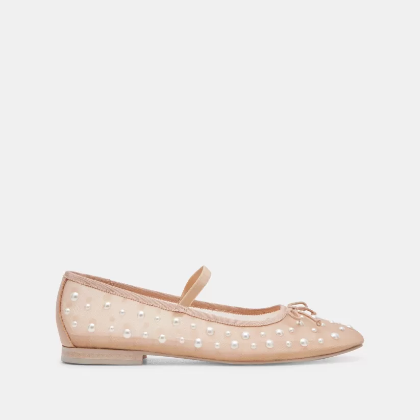 Mary Janes | Ballet Flats | Dolce Vita CADEL PEARL BALLET FLATS BLUSH MESH BLUSHMESH