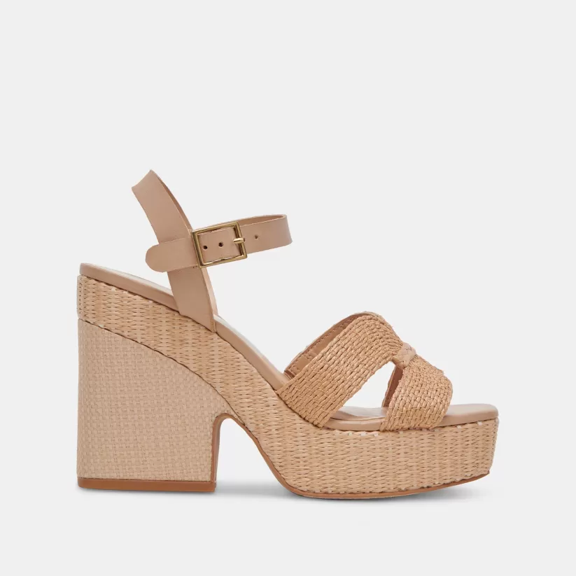 Sandals | Heels | Dolce Vita CALE HEELS LT NATURAL RAFFIA LTNATURALRAFFIA