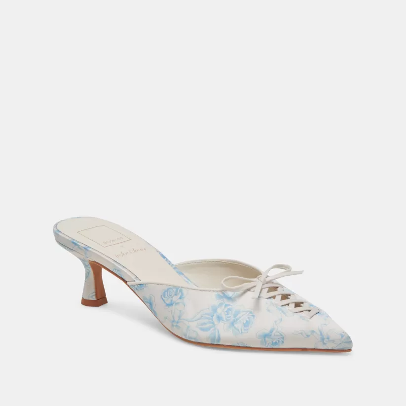 Wide Widths | Heels | Dolce Vita CAMILE WIDE HEELS BLUE FLORAL FABRIC BLUEFLORALFABRIC