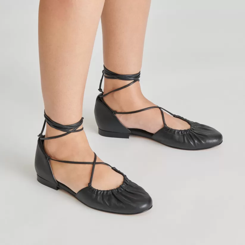 Ballet Flats | Flats & Loafers | Dolce Vita CANCUN BALLET FLATS BLACK LEATHER BLACKLEATHER