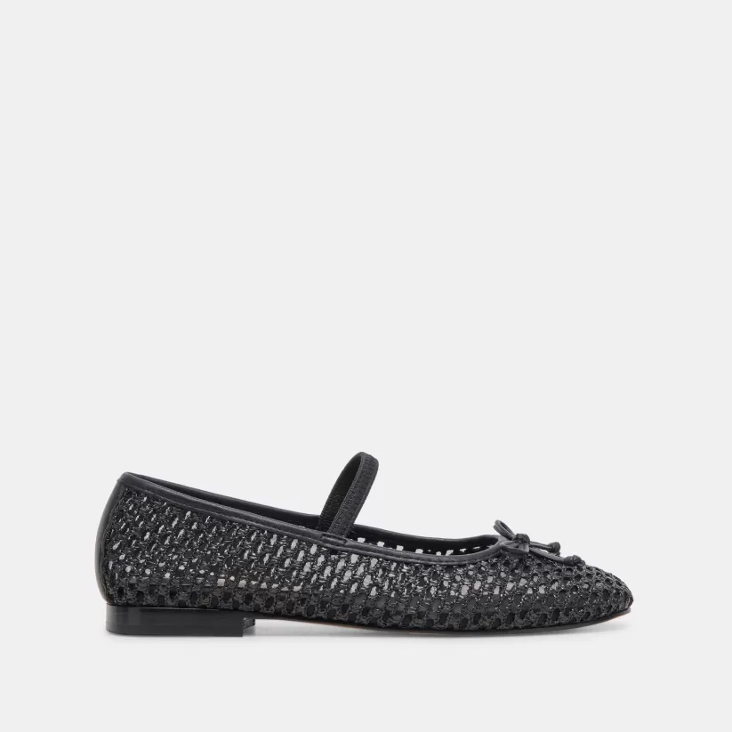 Mary Janes | Ballet Flats | Dolce Vita CARIN RAFFIA BALLET FLATS ONYX RAFFIA ONYXRAFFIA
