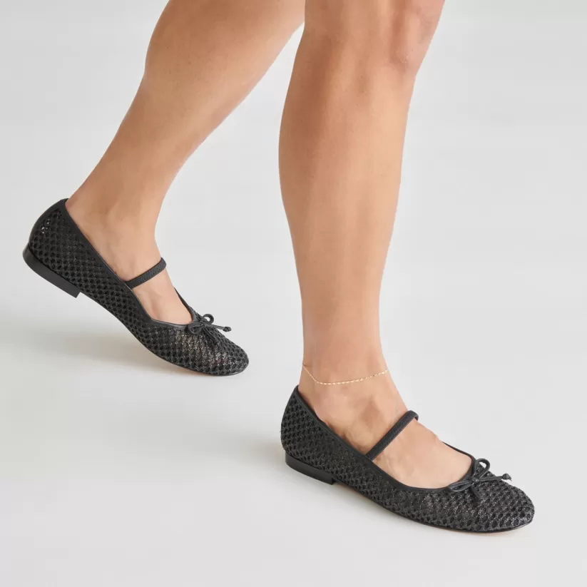 Mary Janes | Ballet Flats | Dolce Vita CARIN RAFFIA BALLET FLATS ONYX RAFFIA ONYXRAFFIA