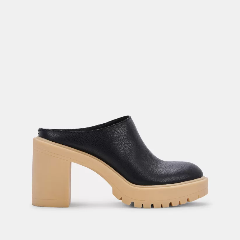 Mules & Clogs | Heels | Dolce Vita CARRY HEELS BLACK LEATHER BLACKLEATHER