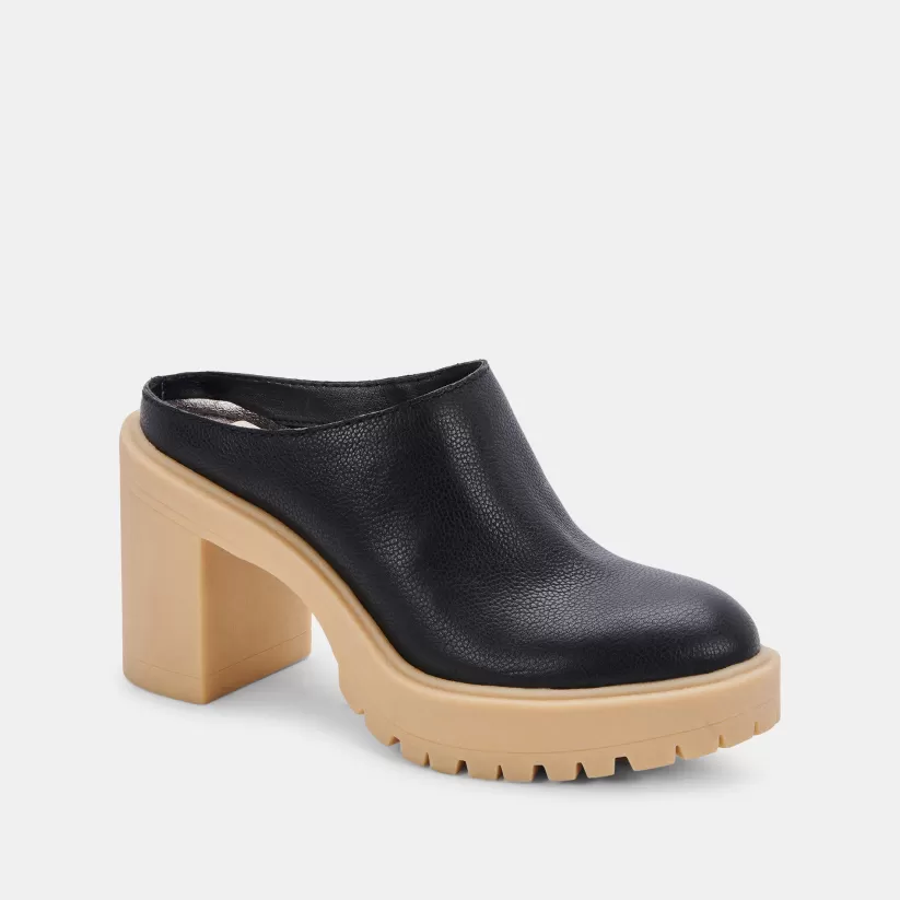 Mules & Clogs | Heels | Dolce Vita CARRY HEELS BLACK LEATHER BLACKLEATHER